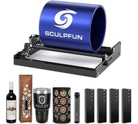 Laser Engraving Y-Axis Rotary Roller Engraving Module for Engraving Cylindrical Objects Cans Compatible with SCUL.PFUN S6/S9, Atom.Stack A5/A10
