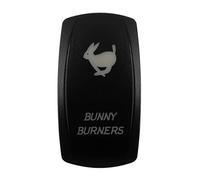 Laser Etched Cap for Car Boat Marine Yacht Bus RV Dashboard Rocker Switch, Auto Accessories(Bunny Burners)