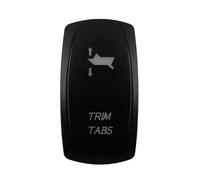 Laser Etched Cap for Car Boat Marine Yacht Bus RV Dashboard Rocker Switch, Auto Accessories(Trim Tabs)