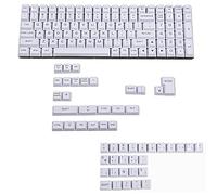 Laser Etched UK Italian Spain German ISO OEM Profile Thick PBT Keycap for MX Mechanical Keyboard YMD96 KBD75 104 87 61 (White Spain ISO)