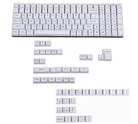 Laser Etched UK Italian Spain German ISO OEM Profile Thick PBT Keycap for MX Mechanical Keyboard YMD96 KBD75 104 87 61 (White Italian ISO)
