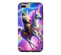 Laser Eyes Outer Space Cat Riding Llama Unicorn Ufo Tacos Case for iPhone 7 Plus/8 Plus