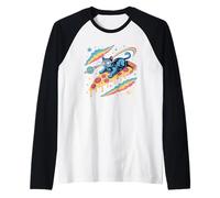 Laser Eyes Pizza Surfer Cat Retro Vaporwave Space Raglan Baseball Tee