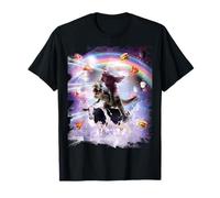Laser Eyes Space Sloth On Dinosaur Cow - Rainbow T-Shirt