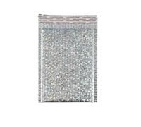Laser Gold 100 Pcs Bubble Mailers Metallic Waterproof Poly Padded Envelopes Self Sealing Cushion(Silvery-Laser,15 * 20cm)