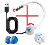 Laser Guide for Sewing Machines - Adjustable Dot/Straight Line/Crosshair Projection Quilting Light, Precision Alignment Tool with 360° Positioning (Red-Cross style, Adjustable Brightness)