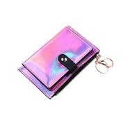 Laser Holographic Wallet Women Small Purse Female Clutch Bag Women Wallets Purses Portfel Zip Phone Pocket Carteras(Pruple)
