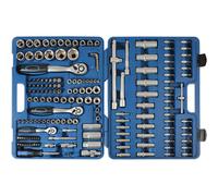 Laser Socket Set 1/4"D, 3/8"D, 1/2"D 171 Piece