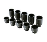 Laser Laser 8700 1/2"D Impact Hub Nut Socket Set 10pc