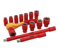 Laser 8891 VDE Insulated Socket Set 3/8" D 15pc