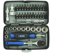 LASER LAST FEW LEFT 38Pce 1/4 Hex Sockets Mini 1/4 Ratchet Screwdriver Bit Set