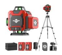 Laser Level 360 Self Leveling with Tripod,WEIDDW 4D Lazer Level,4x360° Cross Line Laser for Construction Project Renovation,Floor Tile, Laser Level Lines Tool