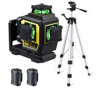 Laser Level Firecore 3 x 360° Laser Tool 3D Self-Leveling Cross 12 Lines - Laser Level Three-Plane Leveling and Alignment Laser Tool, Rechargeable Li-ion Battery with Type-C Charging Port