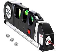 Laser Level Line Tool, Multipurpose Laser Level Kit Standard Cross Line Laser Leveler Beam Tool with Metric Rulers 8ft/2.5M for Picture Hanging cabinets Tile Walls by AikTryee.