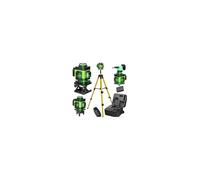 Laser Level Self Leveling 4 x 360°,4D 16 Lines Green Laser Level with 2x2400mAh Batteries,Adjustable Tripod,Swivel Base,Remote Control,Bracket,IP54 Waterproof and Dustproof (16 Wires+Bracket+Toolbox)