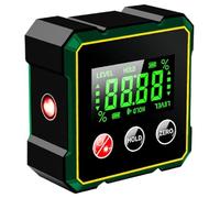 Laser Level, USB Charging Digital Angle Finder with Electronic Laser, Digital LCD Display Inclinometer, 4-side Strong Magnetic Angle Gauge, Angle Finder Tool, Waterproof Digital Level for Woodworking