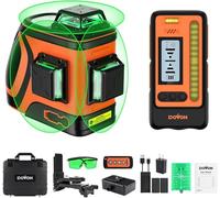 Laser Level with Receiver,DOVOH Outdoor Daylight High Visibility Laser Level 360 Self Leveling Up to 400ft Long Range 110mw High Power Green with Detector Outside Construction Landscaping, H3-360G-KIT