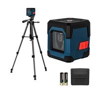 Laser Level with Upgraded Tripod,RockSeed Green Cross Line Level Horizontal and Vertical Line Self Levelling Laser Leveller with Manual/Self-Leveling Mode Carrying Pouch,Battery,1.2M Tripod Included