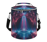 Laser Light Lunch Bag, 15L Portable Leakproof Picnic Basket with Shoulder Strap, Insulated Picnic Cooler Bag for Camping, Beach, Hiking & Groceries
