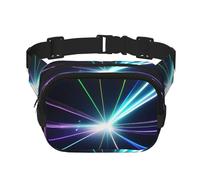 Laser Light Print Waist Pack Square Waist Bag Workout Hiking Running Travel Gym Pretty Zipper Fashion