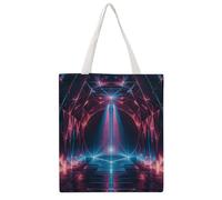 Laser Light Tote Bag, Aesthetic Canvas Tote Bag Reusable Grocery Shopping Bag for Women Men