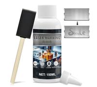 Laser Marking Spray, Laser Marking Fluid, Metal Laser Engraving Materials for Laser Engraver, High Contrast, Fast Drying Speed, High Whiteness for Aluminum Stainless Steel Brass, 150ML