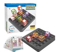 Laser Maze Reasoning Game Logic Challenge & Brain Game Ultimate STEM Toys for Kids Age 8+ Chain Reaction Challenge Logic Brain Games Logics Challenging STEM Toy Educational Gift for for Children