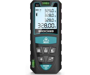 Laser Measure 50M/165ft,RockSeed Digital Laser Distance Meter with 2 Bubble Leve