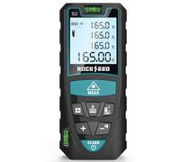 Laser Measure 50M/165ft,RockSeed Digital Laser Distance Meter with 2 Bubble Levels,Portable Laser Rangefinder M/in/Ft Unit Switching Backlit LCD and Measuring Distance/Area/Volume/Pythagorean