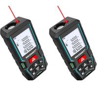 Laser Measure Device 50M, MiLESEEY Laser Distance Meter With 2 Spirit Level Bubbles, ±2mm Accuracy, 2 inch LCD Backlight, Pythagorean Mode, Measure Distance, Area/Volume Calculation (Pack of 2)