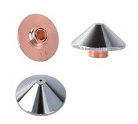 Laser Nozzle for Fiber Laser Cutting Head, Single Layer & High-Speed Double Layer Types, Fits D28 D32 with M11/M14 H15, Caliber 1.0 2.0 3.0 4.0 5.0mm D32-M14_2pcs Double:1.6mm