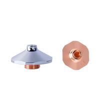 Laser Nozzle Laser Nozzle Dia28mm Single Double Layer Chrome Caliber 1.0-5.0 for Fiber Cutting Machine Head Parts Conusmables(3.5mm,Chrome Double,10PCS)