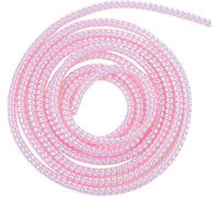 Laser Pink Spiral Cable Protector,Chargers Data Cable Sleeve,Headphone Cable Saver for Phone Earphone USB Data Cableor for Prevent Pets from Biting The Cable Sleeves Cord Accessories and Supplies