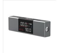 Laser Protractor Digital Inclinometer, Angle Measure Laser Ruler with Bi-directional Laser Marking, Real time Angle Meter with Double-sided High-definition LED Screen for Home,Gray,without stand