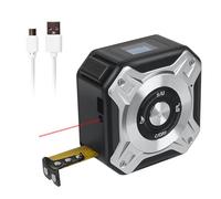 Laser Rangefinder Rechargeable High-Precision Laser Rangefinder 5m/40m Range Rechargeable with LCD Backlight Area Measurement Distance Measurement Volume Measurement Pythagorean Theorem (Black)