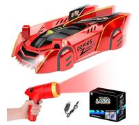 Laser Remote Control Cars, Rechargeable Wall Climbing Race RC Car for Kids, Zero Gravity Laser Control Sport Cars with LED Lights Christmas Thanksgiving Birthday Stunt Gifts for Kids Adults Teens Red