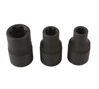 Laser Ribe Socket Set 1/2"D 3pc 6575