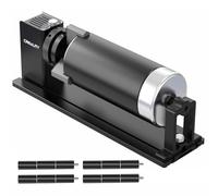 Laser Rotary Roller Pro with 12 Risers, Laser Rotary Roller 3 in 1 Multi-Function for Laser Engraver, Jaw Chuck Rotary for Engraving Cylindrical Objects, Wine Glass, Baseball Bat, Ring