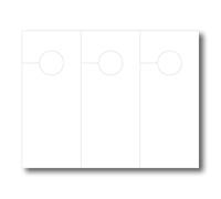 Laser Semi-Gloss Printable Door Hangers for Marketing - 3.67" x 8.5" Each (3 per page) - 80lb White Cover Cardstock - For Laser Printers Only, Made in USA - 100 Sheets / 300 Doorhangers
