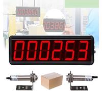 Laser Sensor Counter, 6-Digit LED Display Counts Up to 999999 for Conveyor Belt, Digital Visitor Counter for Accurate Measurements and Tracking