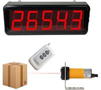 Laser Sensor Counter, Digital LED Counter Tally Counter, with Infrared Through-Beam Probe, Counting Up to 99999, Sensor Distance 70cm, Ideal for Industrial Production Lines and Workshops.