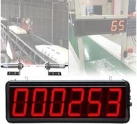 Laser Sensor Counter for Conveyor Belts & Visitor Counting, 6-Digit Screen Counts Up to 999999, LED Digital Display - Accurate & Reliable Tracking Solution