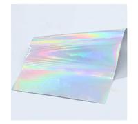 Laser Silver 8 x 15cm 50 Sheets Hot Stamping Foil Paper Transfer Laminator Foil for Hard Box and Plastic Material(50pcs-Laser Silver)