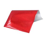 Laser Silver 8 x 15cm 50 Sheets Hot Stamping Foil Paper Transfer Laminator Foil for Hard Box and Plastic Material(50pcs-Shiny red)