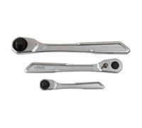Laser Slim Handle Ratchet Set 1/4"D, 3/8"D, 1/2"D 3pc 7937