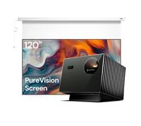 Laser Speckle Reduction Home Theater Bundle: Valerion Pro2 4K Triple Laser Projector with 120" Motorized PureVision Screen