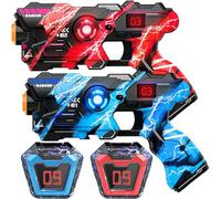 Laser Tag Guns Set of 2 with Digital LED Score Display Vests Laser Tag Cool Outdoor Toys for Kids Ages 8 9 10 11 12+ Boys Girls Children Teens Adults Birthday Gifts Toys Christmas