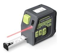 Laser Tape Measure 2-in-1, Inkerma 131Ft/40m Laser Measurement Tool & 16Ft/5m Measuring Tape, Digital Laser Tape Measure with Pythagorean Mode, Area and Volume, Self-Locking Tape, Belt Clip