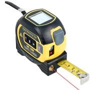 Laser Tape Measure Digital Laser Distance Measure 196ft/60m with LCD Backlitght ±2mm Accuracy Pythagorean/Area/Volume Calculation M/In/Ft Unit Retractable 5M Stainless Steel Tape Measure