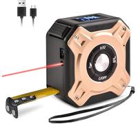 Laser Tape Measure Rechargeable Laser Tape Measure 131ft/40M Rechargeable with LCD Backlight High Accuracy Laser Distance Meter Area Distance Volume Pythagorean (M, FT, INCH)